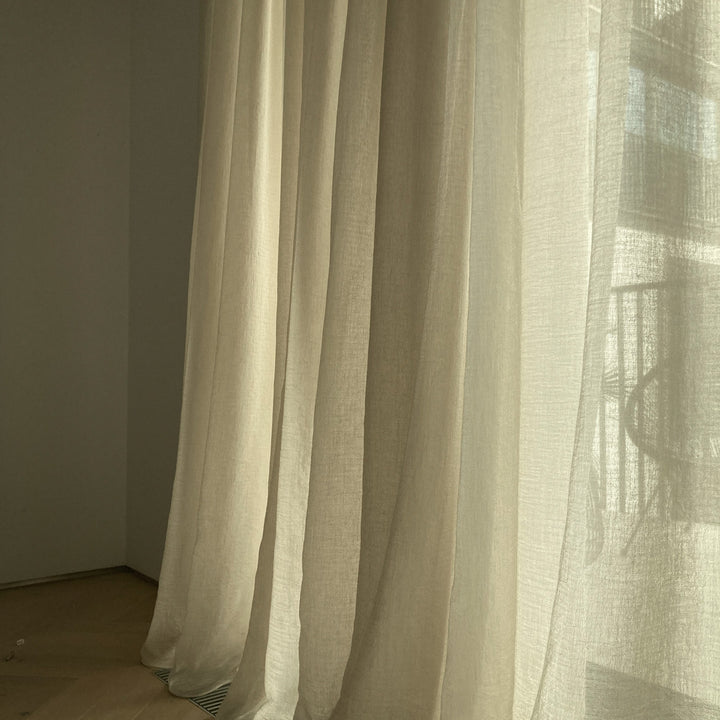 Medium weight home curtains in earthy tones