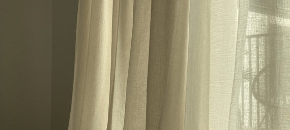 Medium weight home curtains in earthy tones